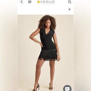 Black Fringe Bodycon dress